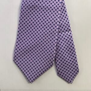 DOLCEPUNTA Purple Lavender Polka Dot Silk Tie